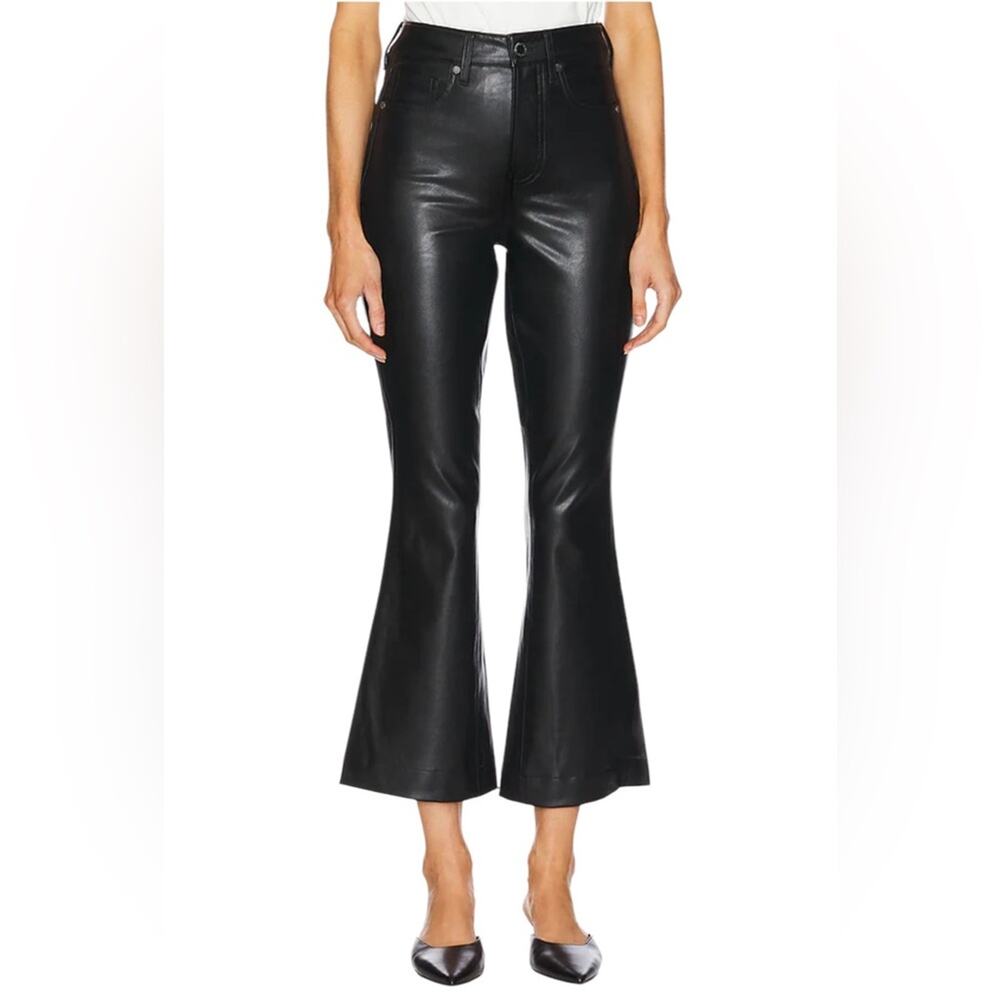 VERONICA BEARD NWOT Carson ankle flare faux leather pant | 26